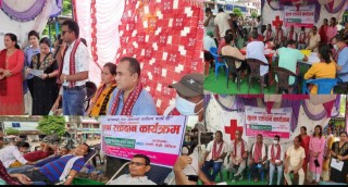 लम्की लेडी जेसीजको आयोजना रक्तदान सम्पन्न , ५७ पिन्ट रगत संकलन ।