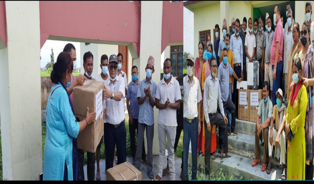 ३ थान अक्सिजन कन्सन्ट्रेटर आइसोलेसन केन्द्रलाई हस्तान्तरण