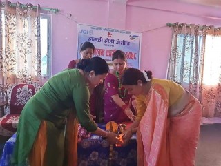 लम्की लेडी जेसीजको आयोजना तिजको शुभकामना आदानप्रदान कार्यक्रम सम्पन्न