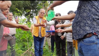 लायन्स क्लबद्वारा आखा अस्पताल केन्द्रको  शिलान्यास
