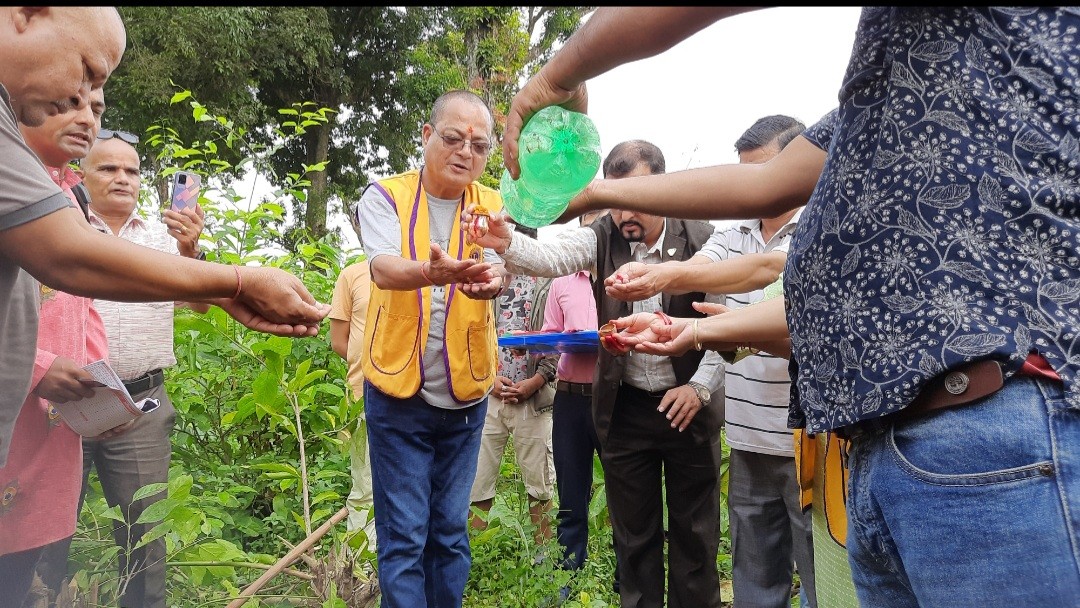 लायन्स क्लबद्वारा आखा अस्पताल केन्द्रको  शिलान्यास