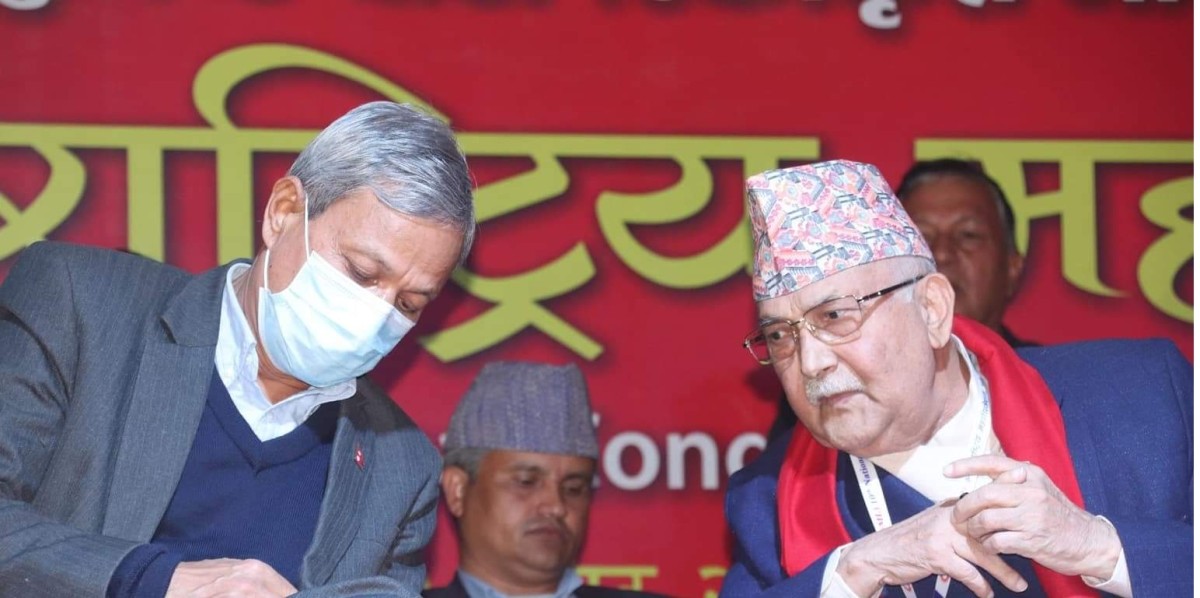 अध्यक्षमा पराजित रावल र निर्वाचित अध्यक्ष ओली एउटै मञ्चमा