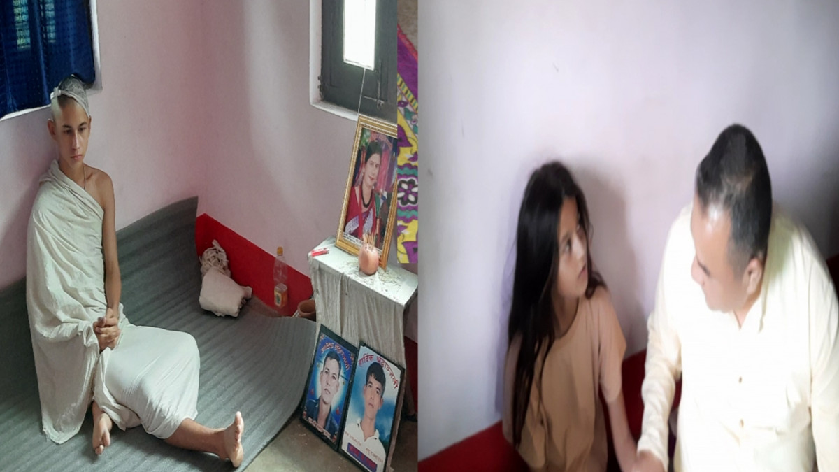 मृतक मञ्जु रावलका आफन्तलाई भेट्न घरमै पुगे मुख्यमन्त्री शाह